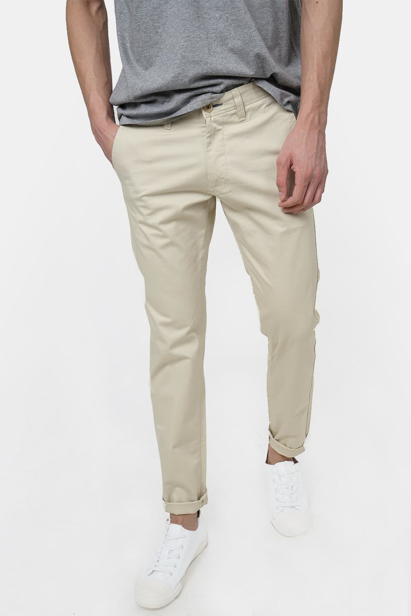 BASICS TAPERED FIT STRETCH TROUSER