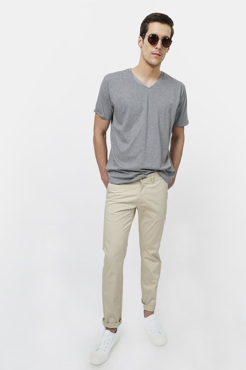 BASICS TAPERED FIT STRETCH TROUSER