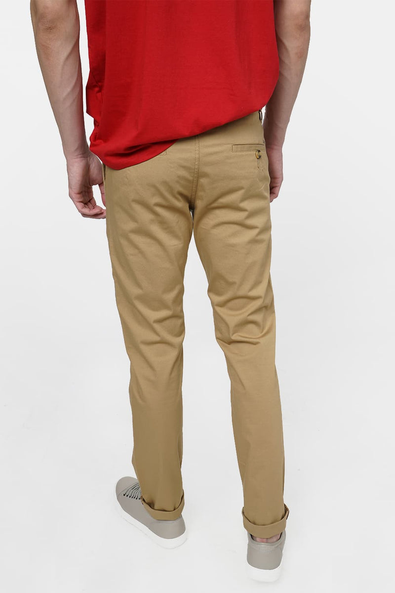 BASICS TAPERED FIT STRETCH TROUSER