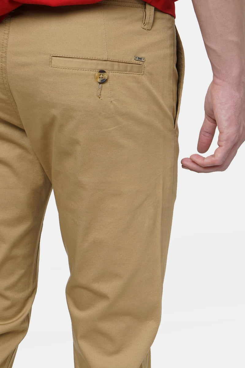 BASICS TAPERED FIT STRETCH TROUSER