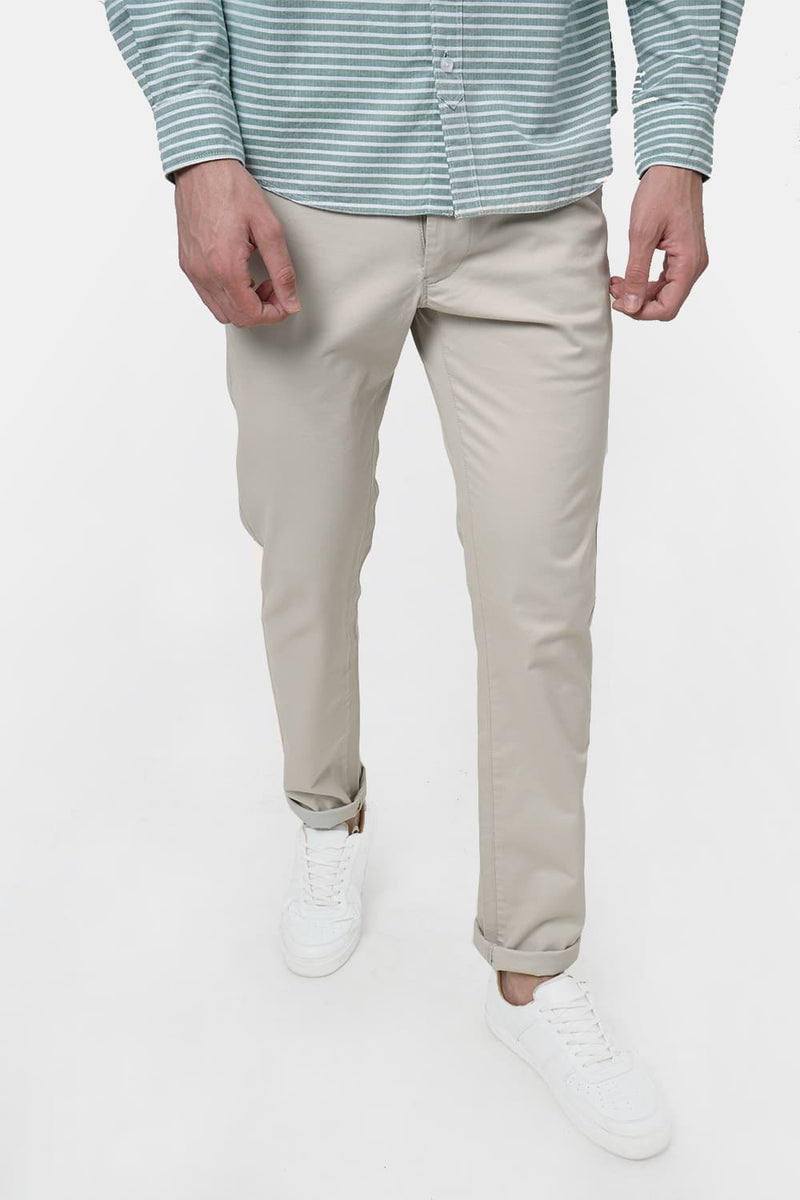 BASICS TAPERED FIT STRETCH TROUSER