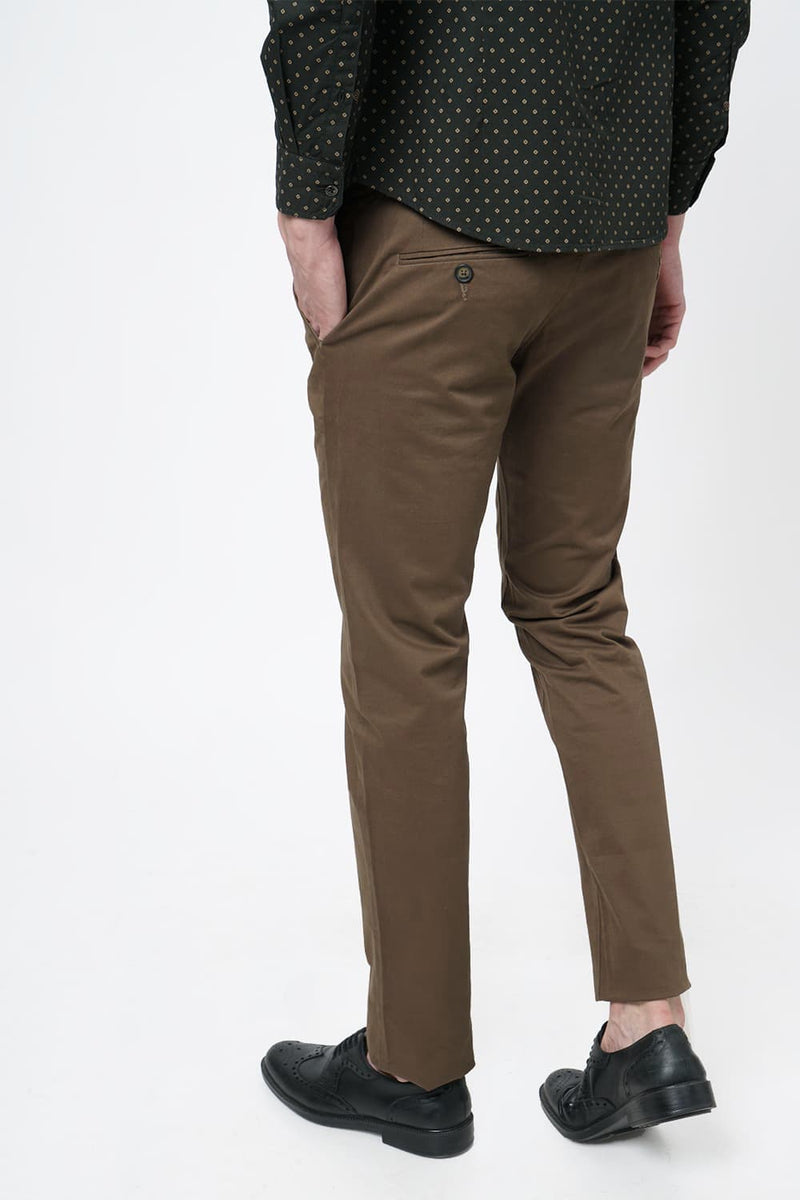 BASICS TAPERED FIT STRETCH TROUSER