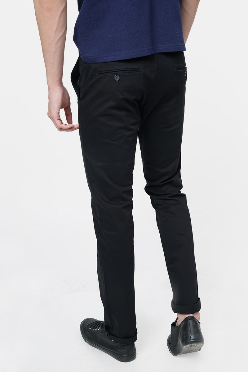 BASICS TAPERED FIT STRETCH TROUSER