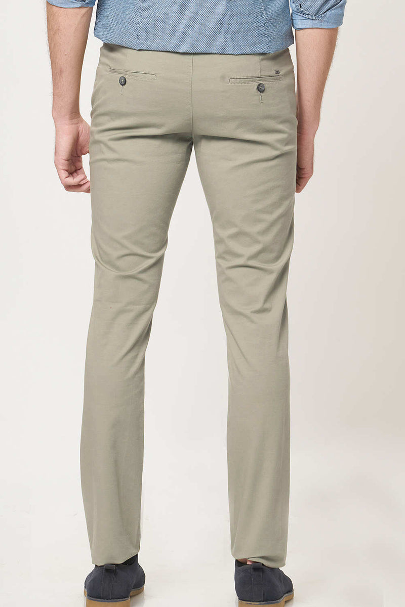 BASICS TAPERED FIT STRETCH TROUSER