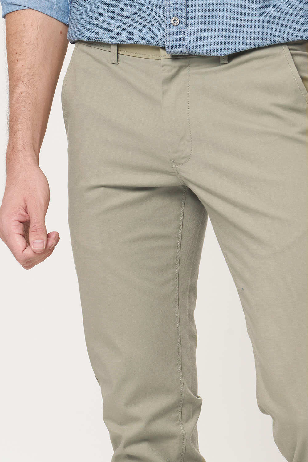 BASICS TAPERED FIT STRETCH TROUSER