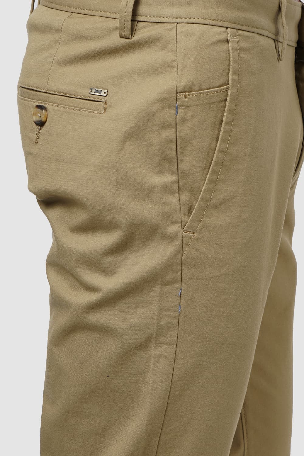 BASICS TAPERED FIT STRETCH TROUSER