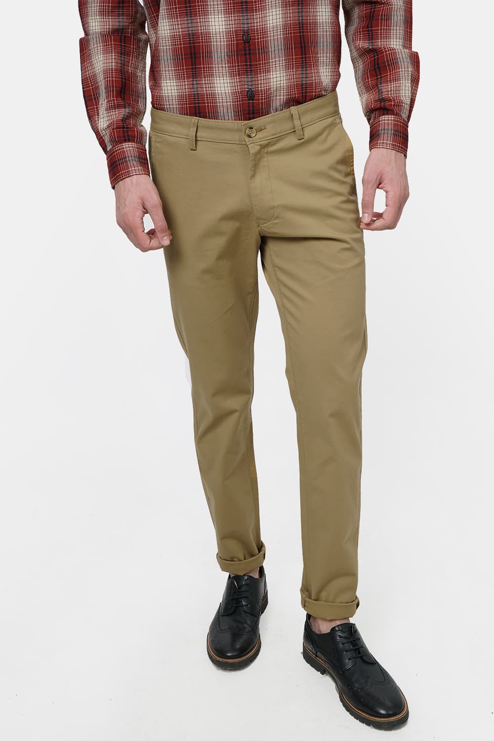 BASICS TAPERED FIT STRETCH TROUSER