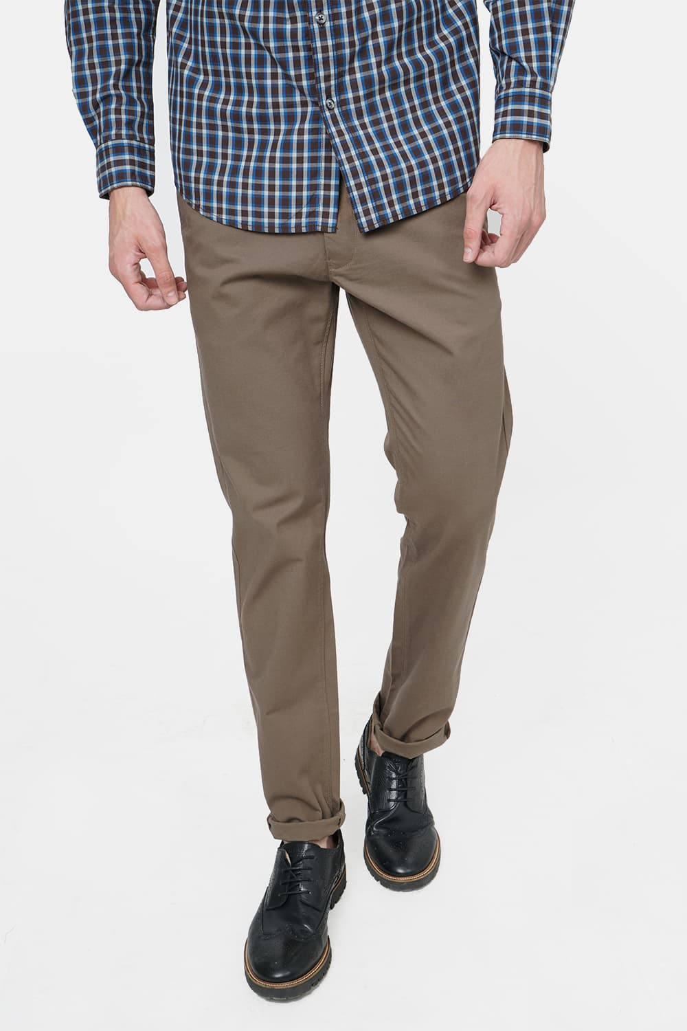 BASICS TAPERED FIT STRETCH TROUSER