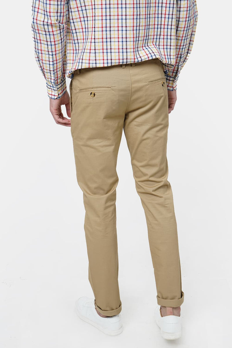 BASICS TAPERED FIT STRETCH TROUSER