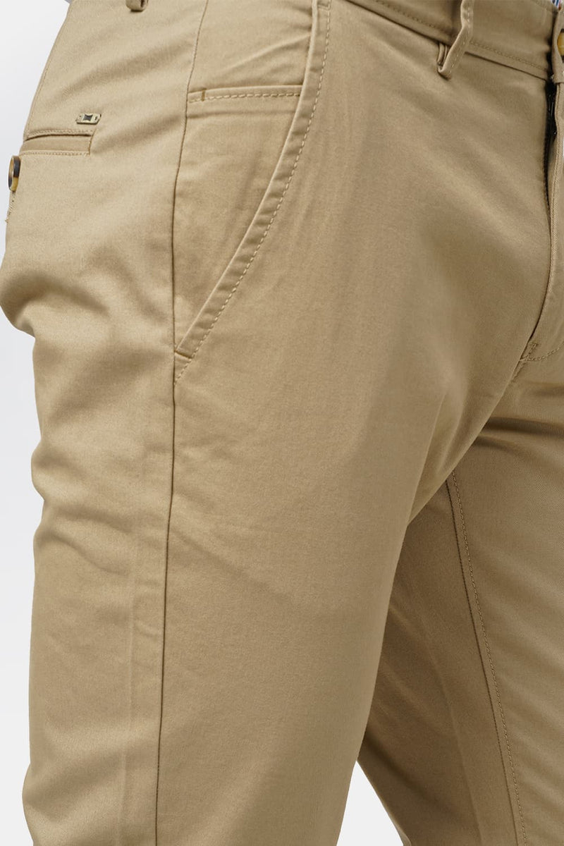 BASICS TAPERED FIT STRETCH TROUSER