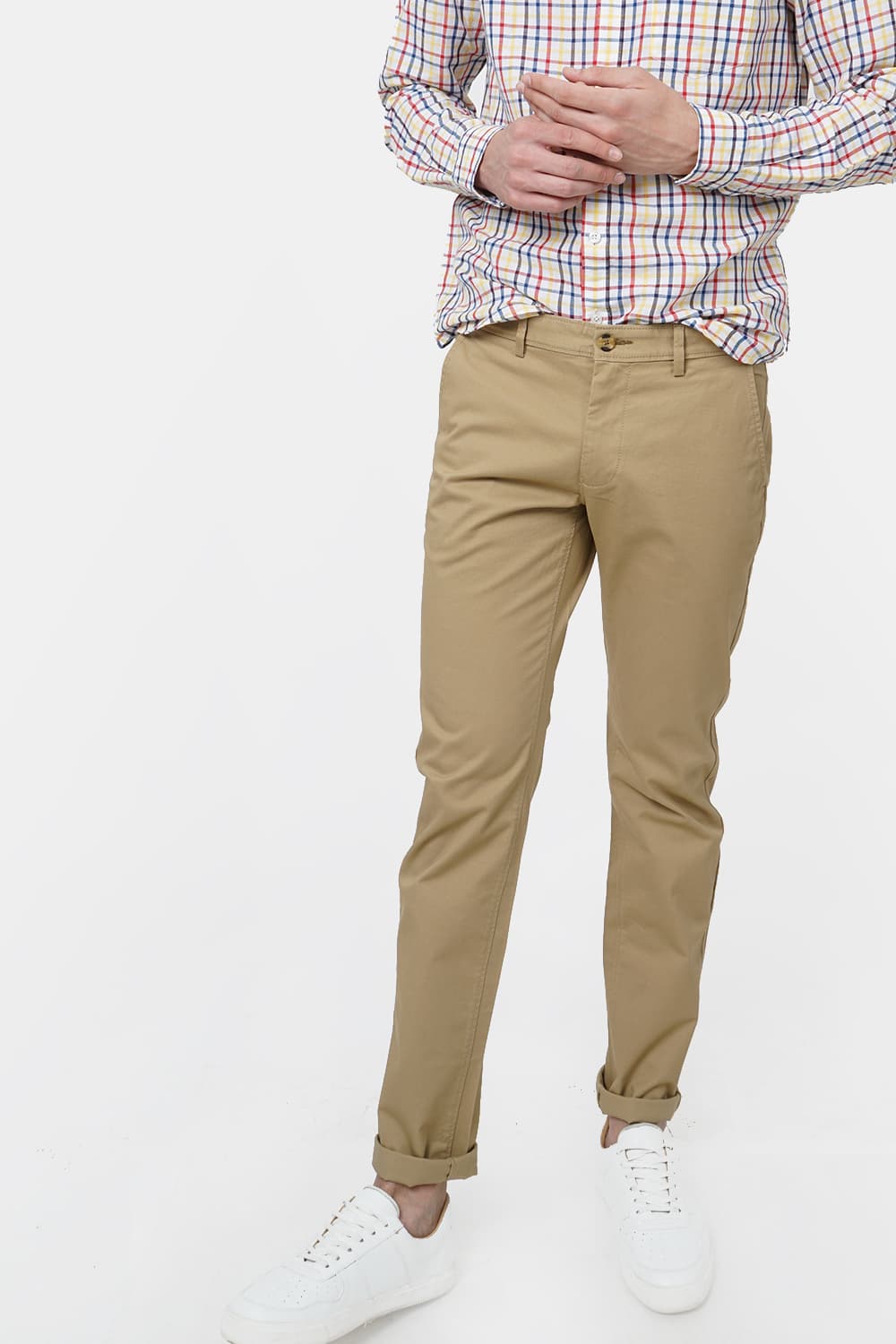 BASICS TAPERED FIT STRETCH TROUSER