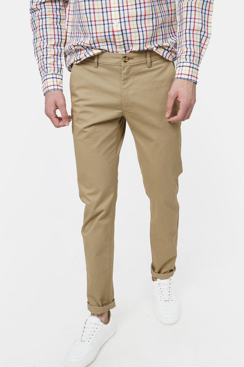 BASICS TAPERED FIT STRETCH TROUSER