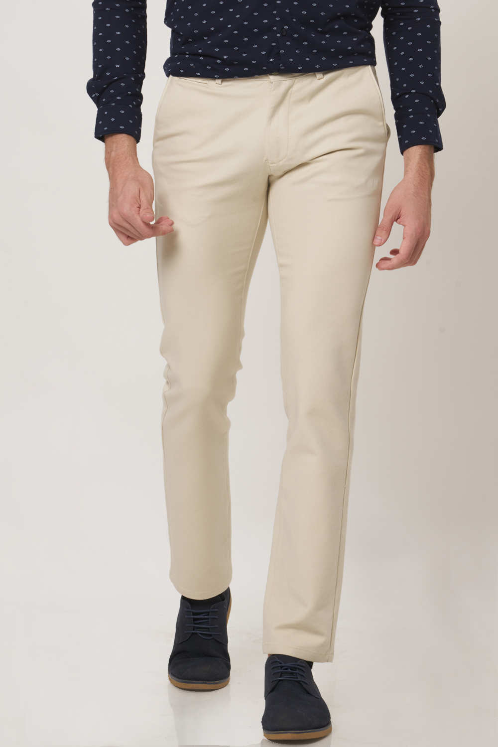 BASICS TAPERED FIT STRETCH TROUSER