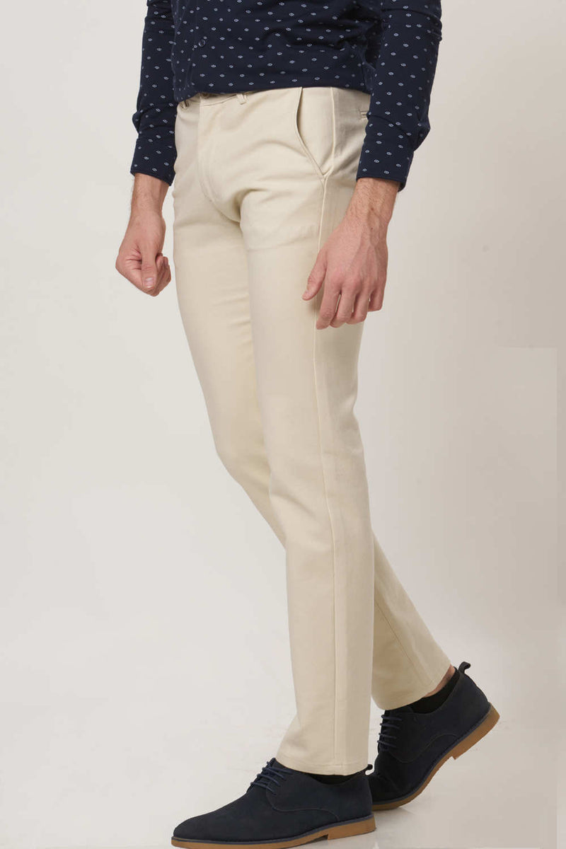 BASICS TAPERED FIT STRETCH TROUSER