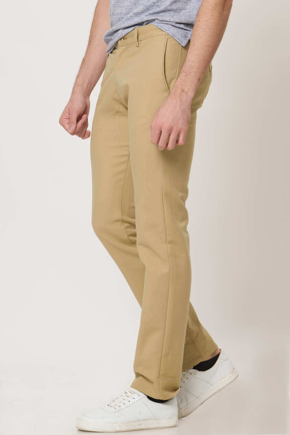 BASICS TAPERED FIT STRETCH TROUSER