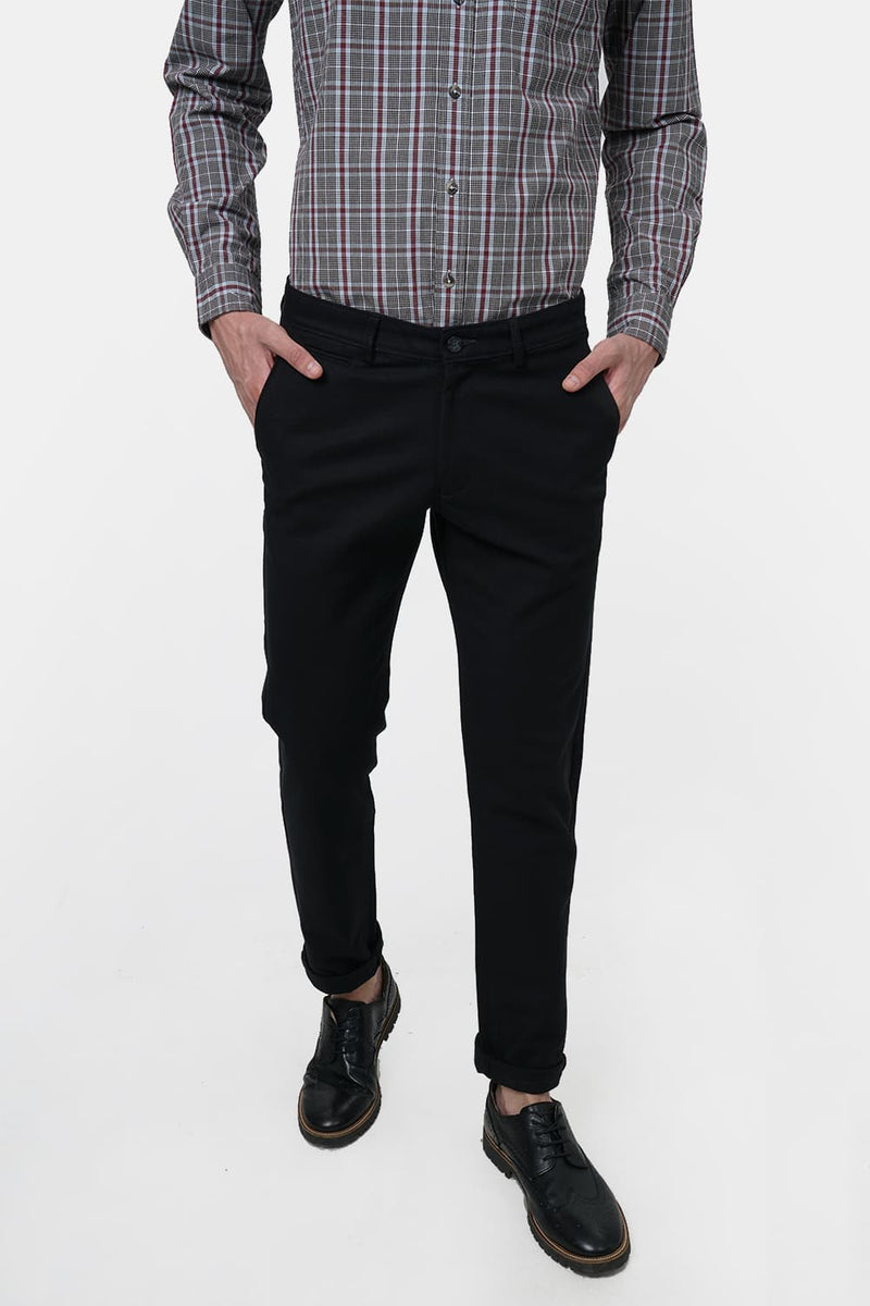 BASICS TAPERED FIT STRETCH TROUSER