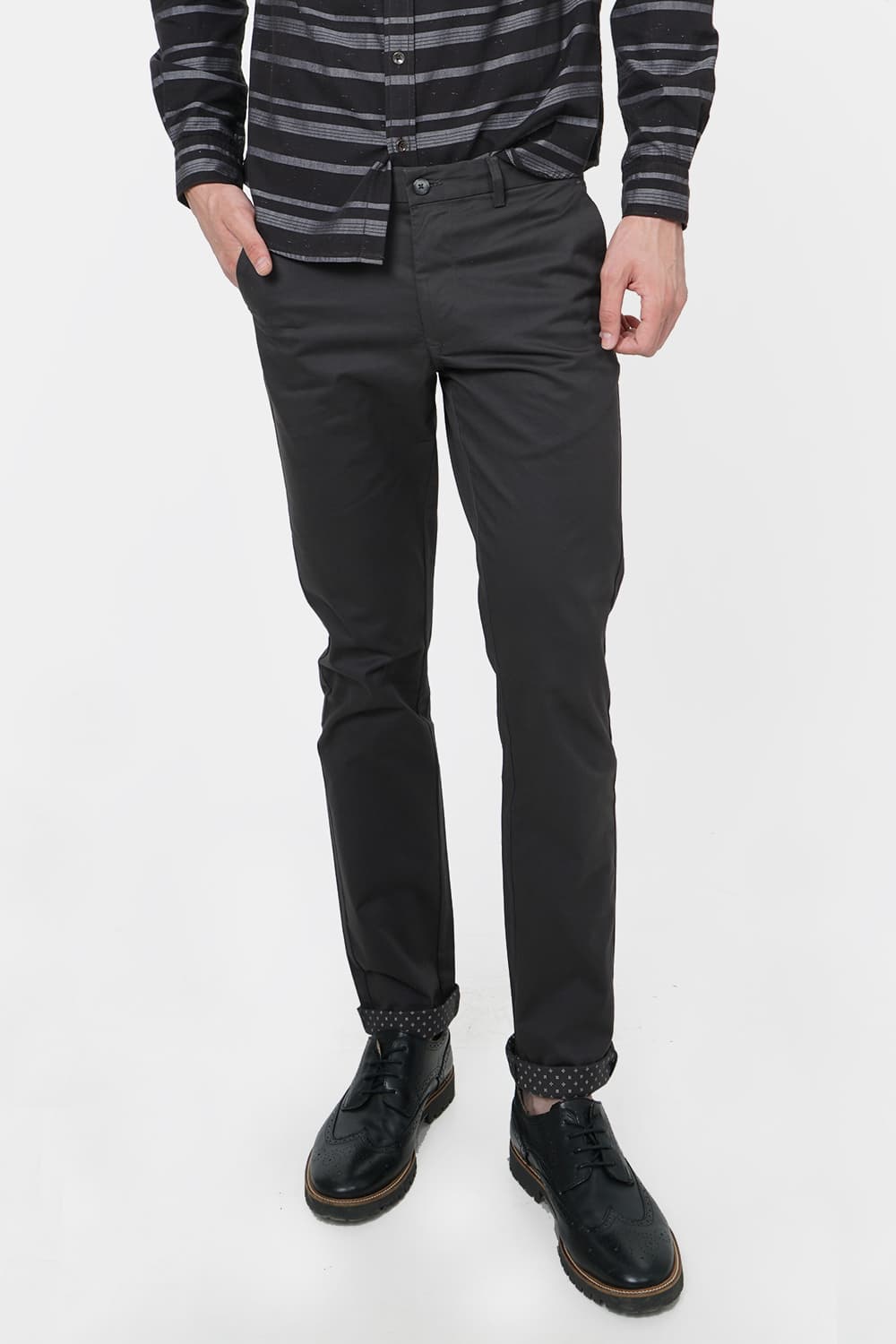 BASICS TAPERED FIT STRETCH TROUSER