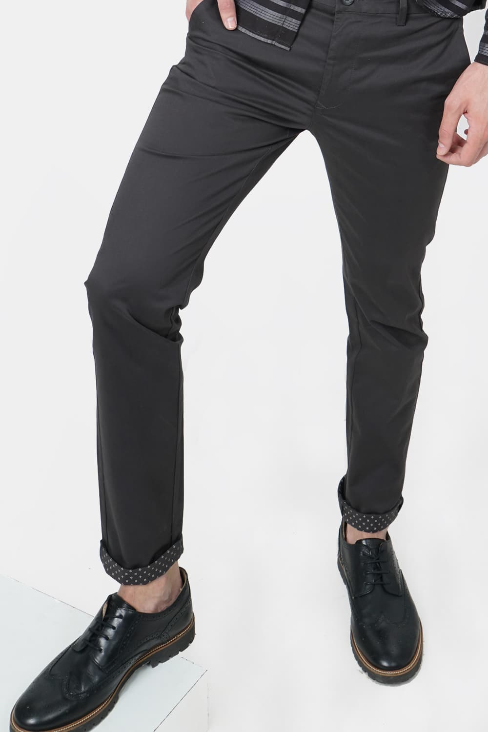 BASICS TAPERED FIT STRETCH TROUSER