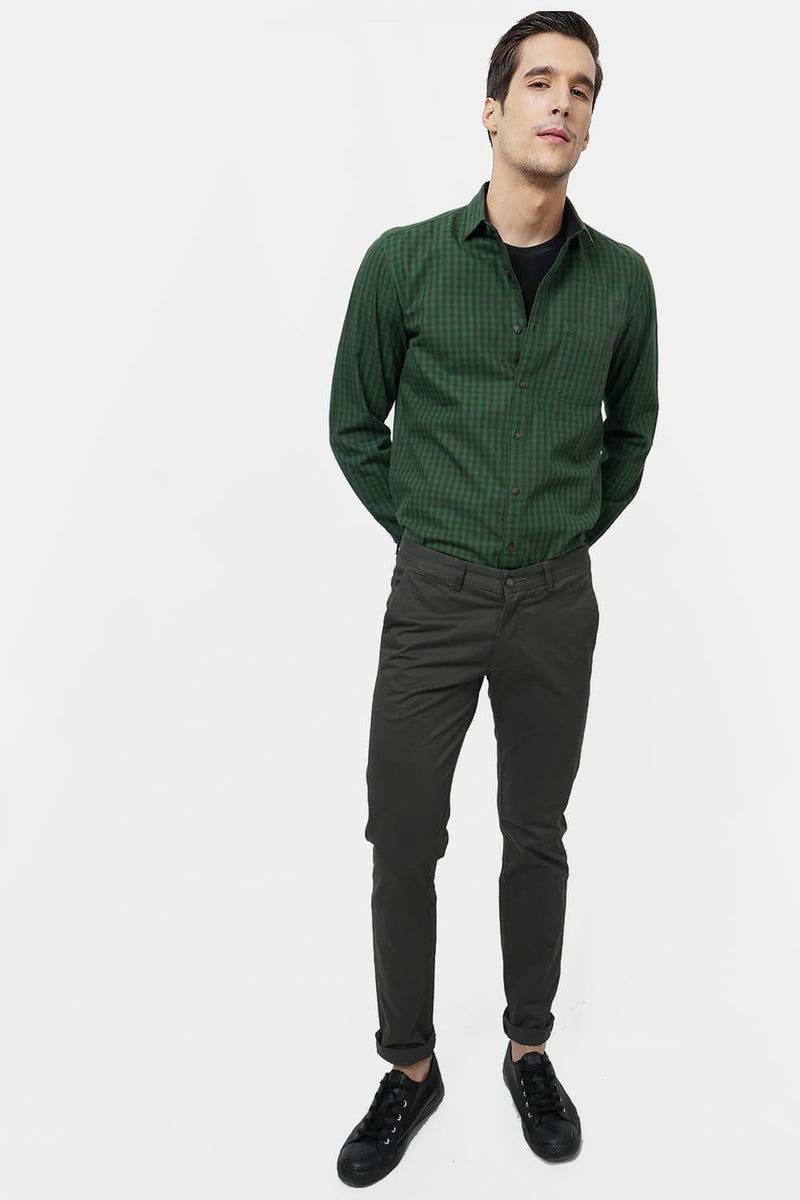 BASICS TAPERED FIT STRETCH TROUSER