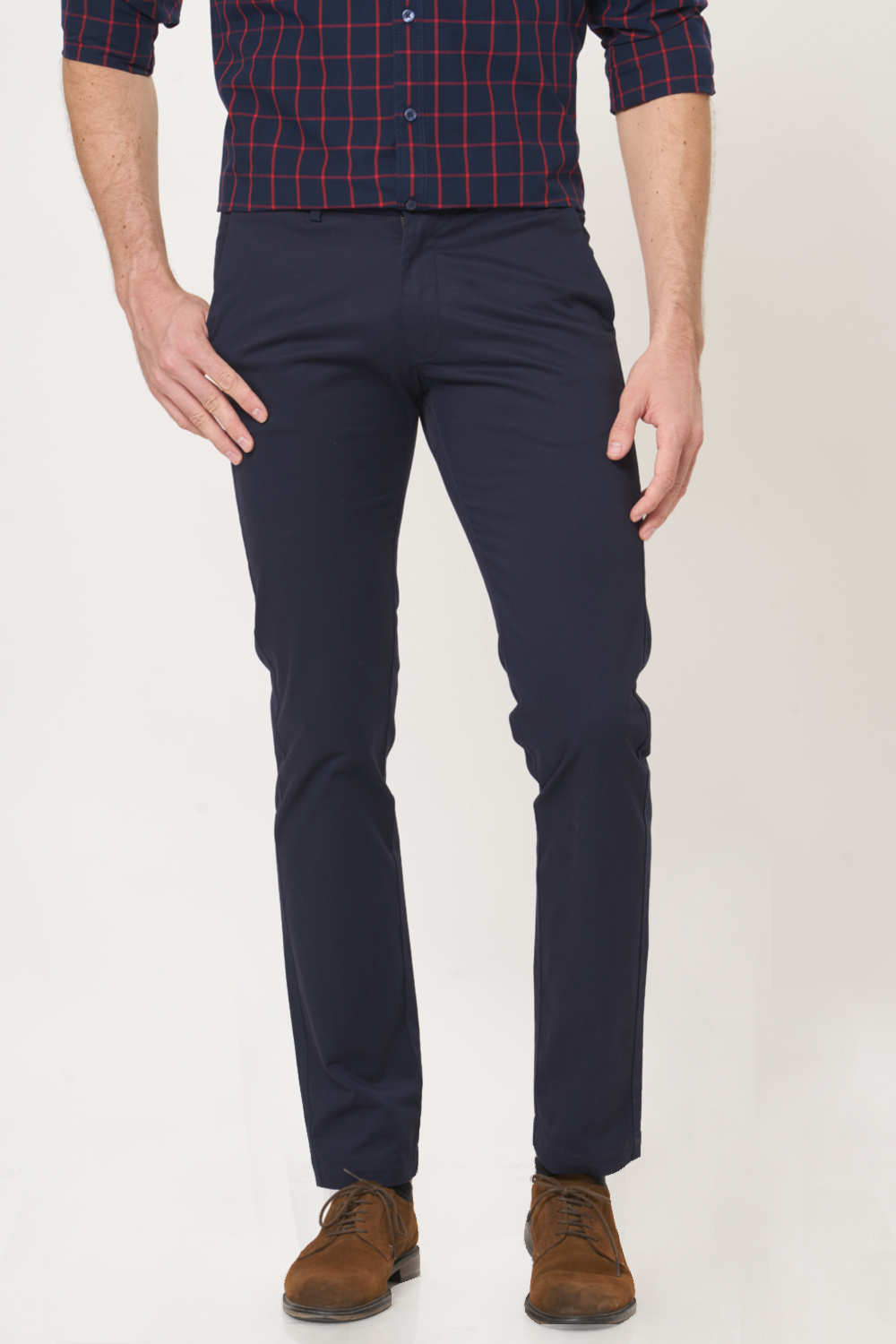 BASICS TAPERED FIT STRETCH TROUSER