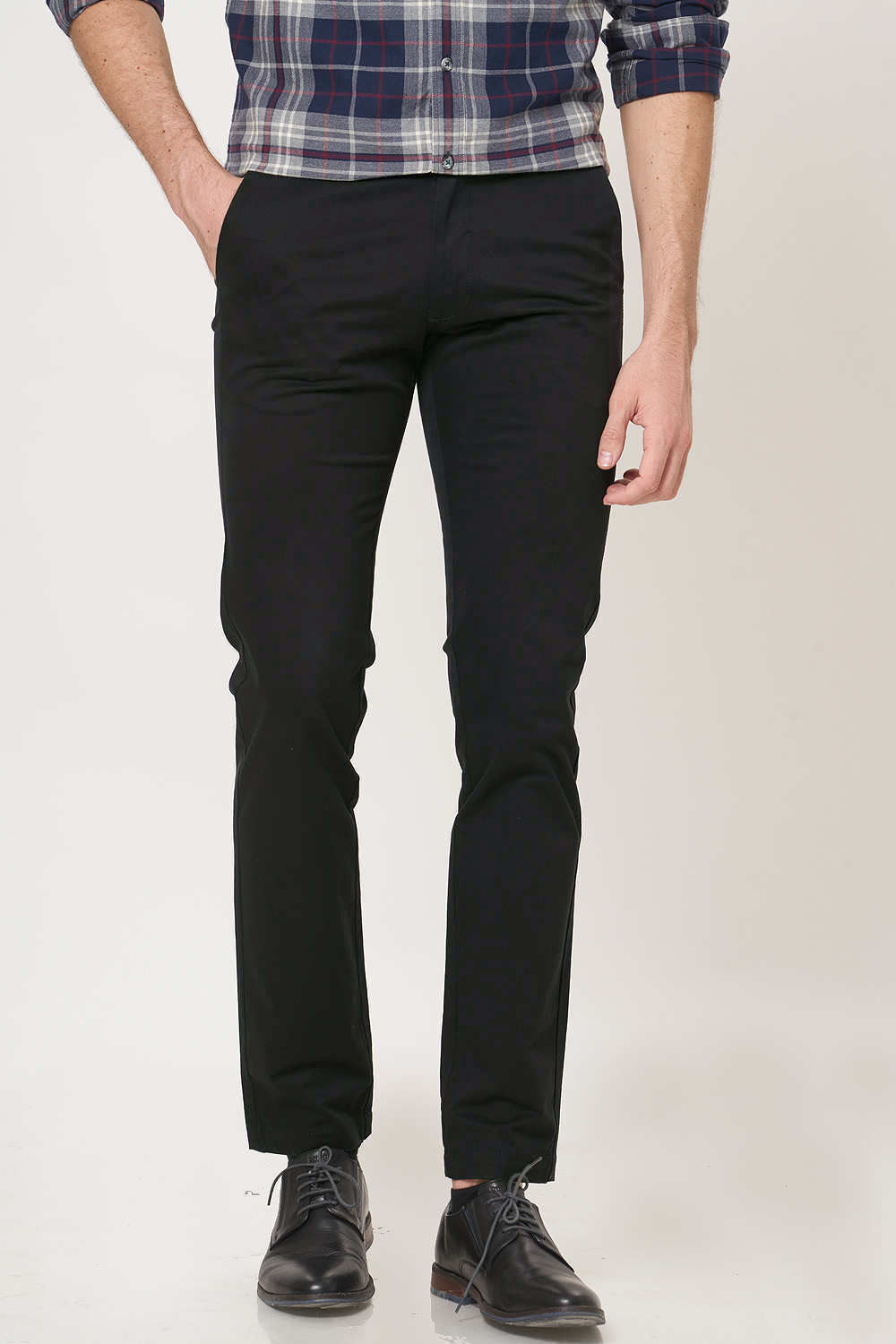 BASICS TAPERED FIT STRETCH TROUSER