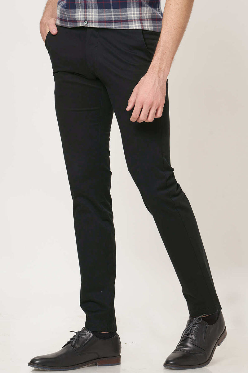 BASICS TAPERED FIT STRETCH TROUSER