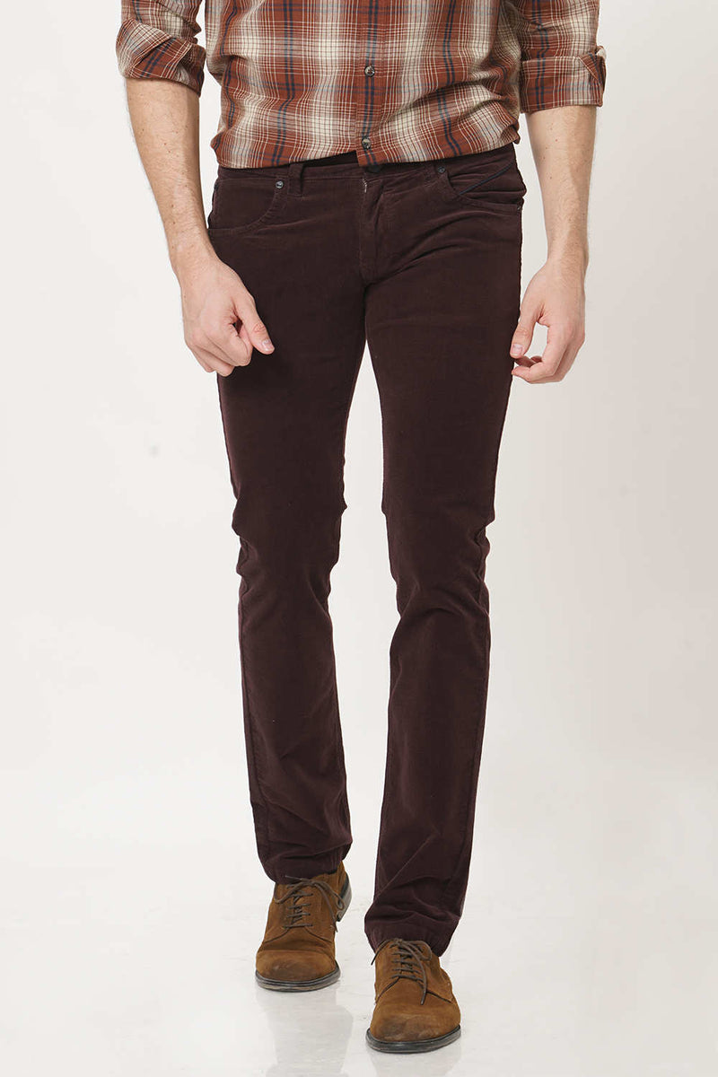 BASICS SKINNY FIT CORDUROY STRETCH TROUSER