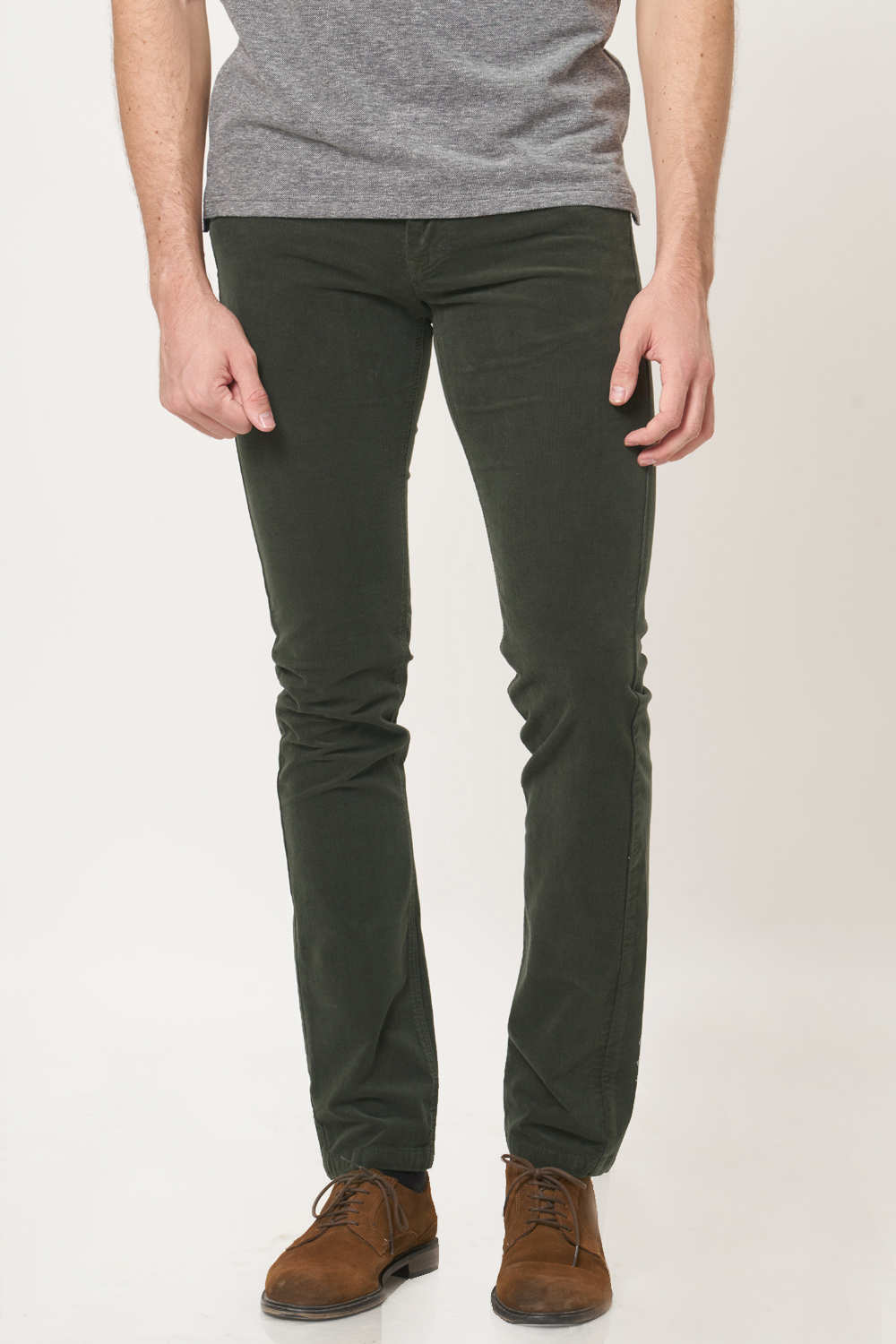 BASICS SKINNY FIT CORDUROY STRETCH TROUSER