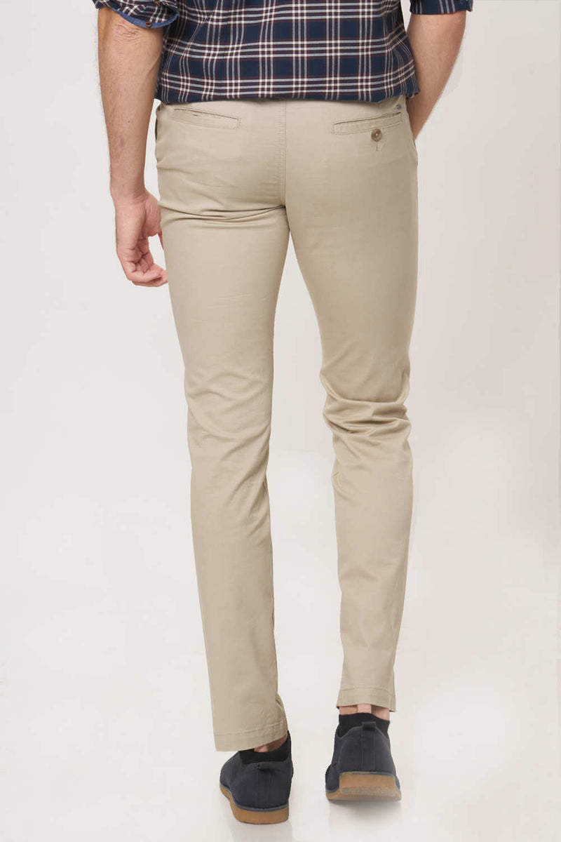 BASICS TAPERED FIT STRETCH TROUSER