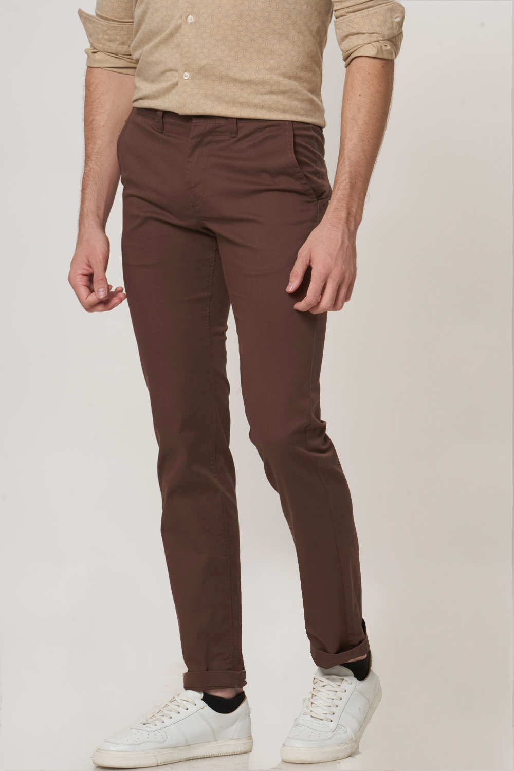 BASICS TAPERED FIT STRETCH TROUSER