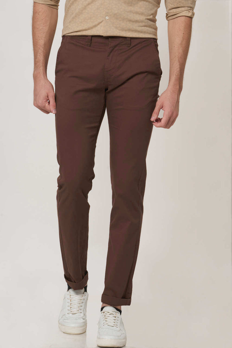 BASICS TAPERED FIT STRETCH TROUSER