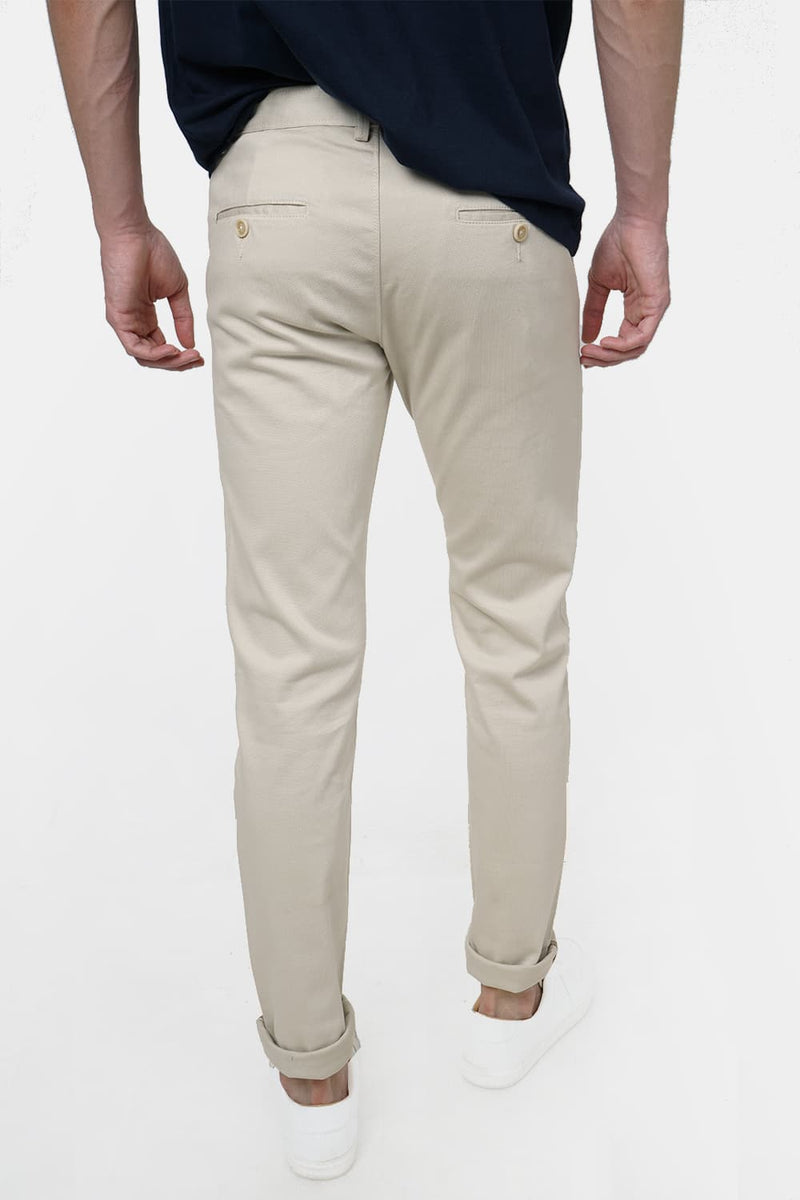 BASICS TAPERED FIT STRETCH TROUSER