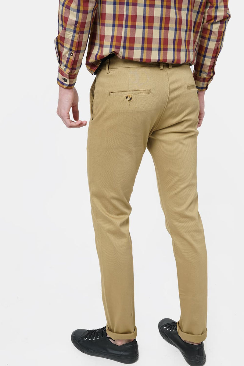 BASICS TAPERED FIT STRETCH TROUSER