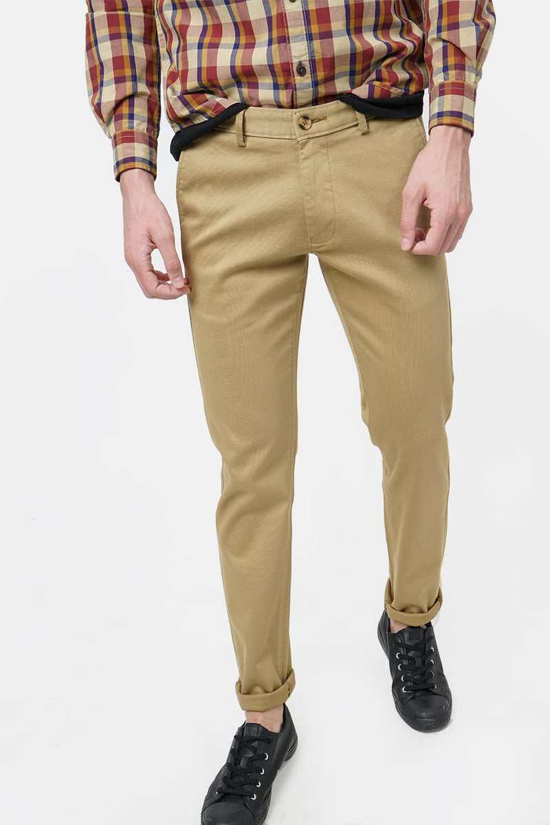 BASICS TAPERED FIT STRETCH TROUSER