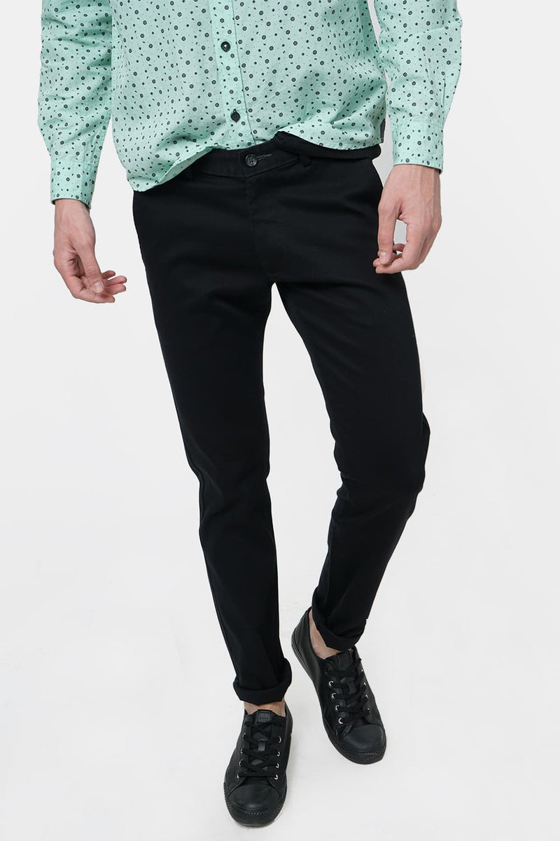 BASICS TAPERED FIT STRETCH TROUSER