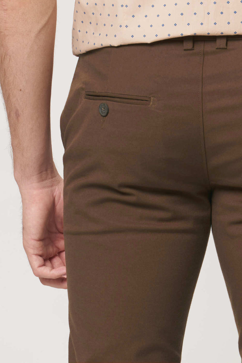 BASICS TAPERED FIT STRETCH TROUSER