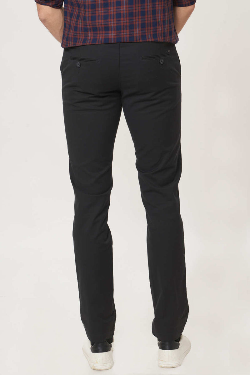 BASICS TAPERED FIT STRETCH TROUSER