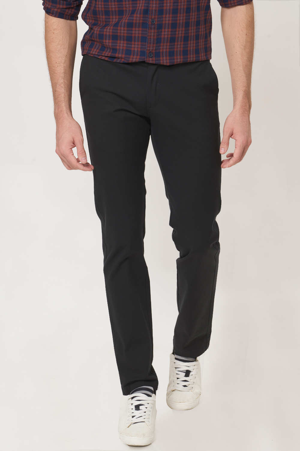 BASICS TAPERED FIT STRETCH TROUSER