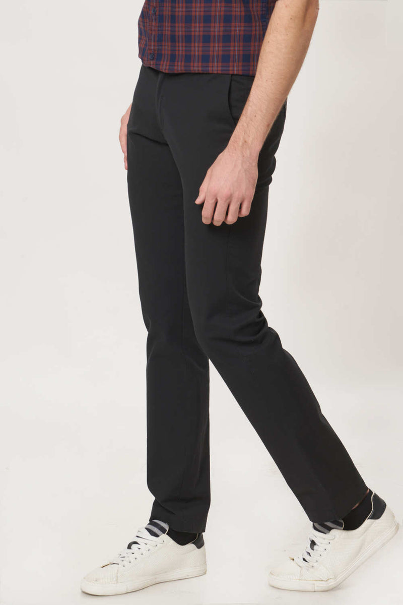 BASICS TAPERED FIT STRETCH TROUSER