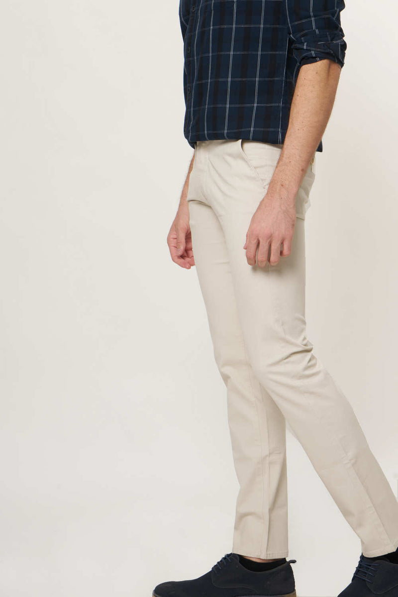 BASICS TAPERED FIT STRETCH TROUSER