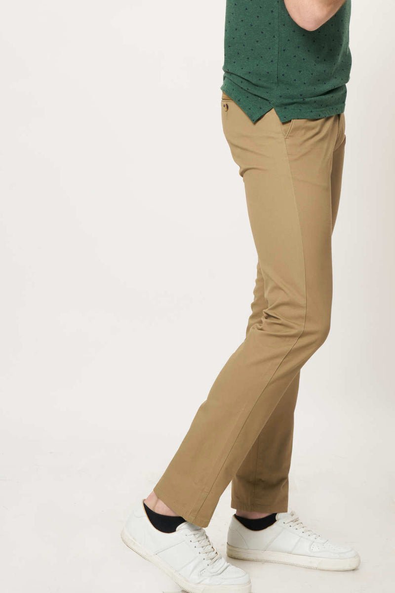 BASICS TAPERED FIT STRETCH TROUSER