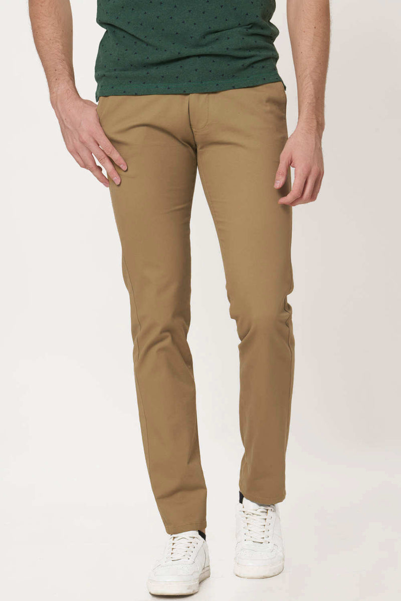 BASICS TAPERED FIT STRETCH TROUSER