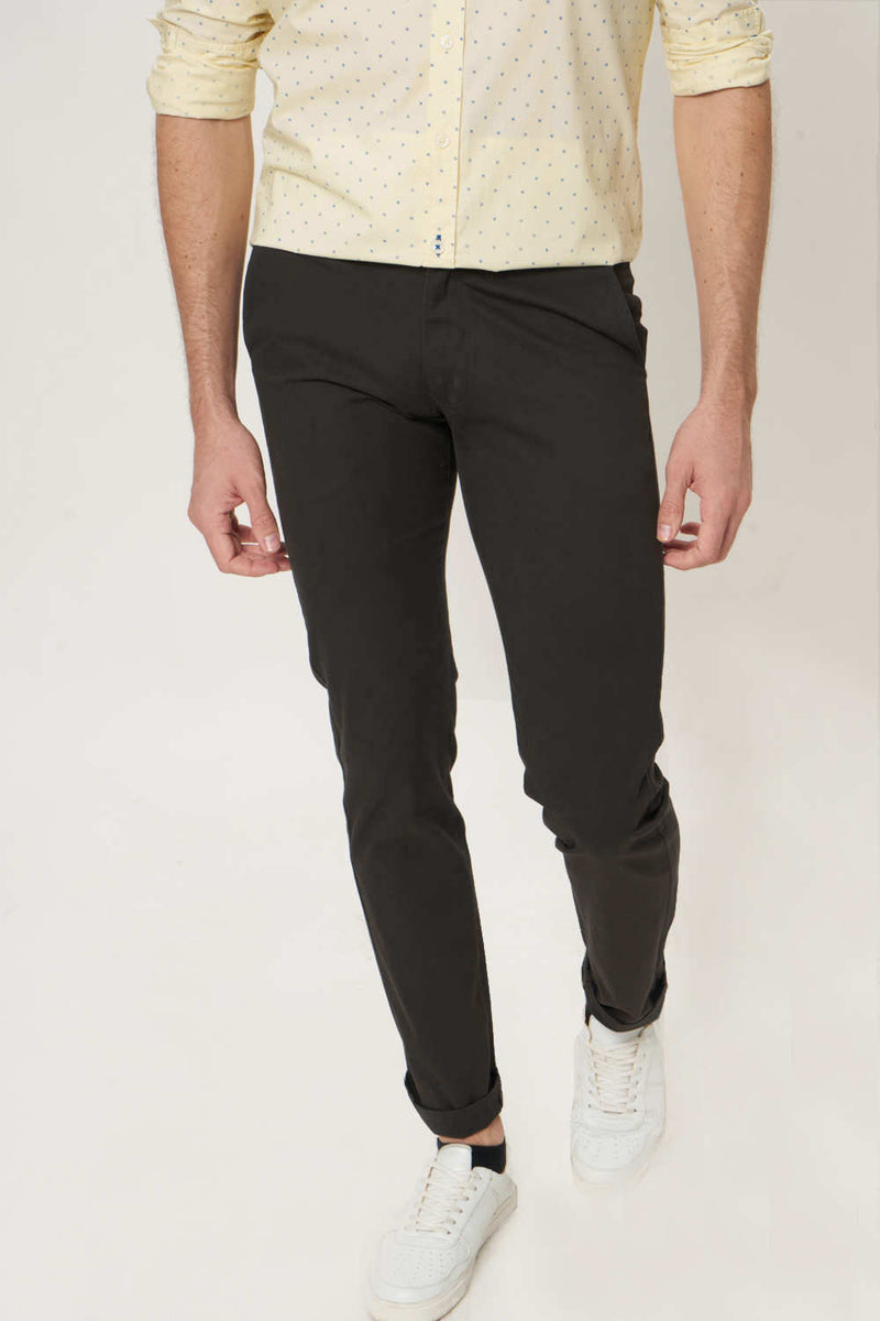 BASICS TAPERED FIT STRETCH TROUSER