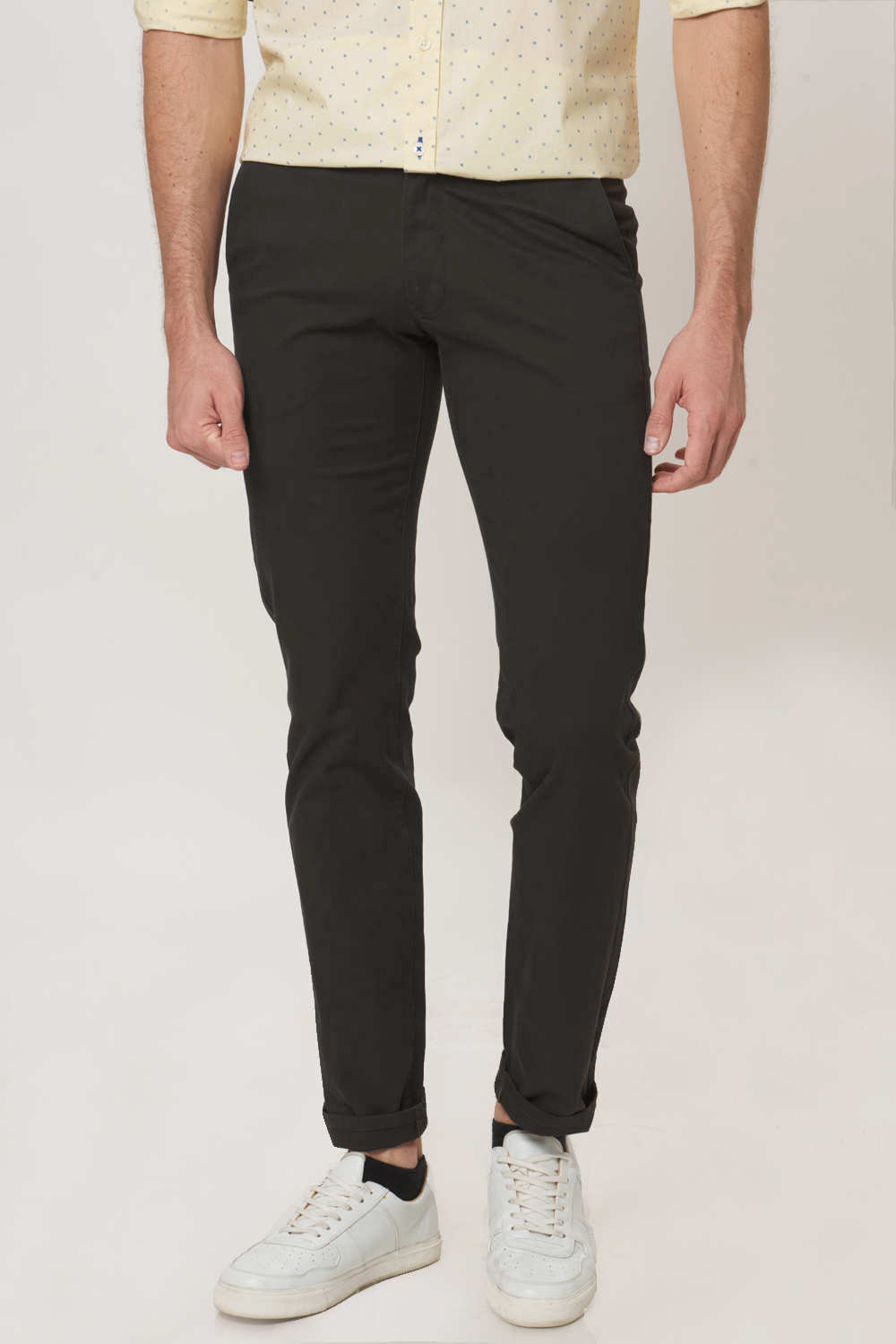 BASICS TAPERED FIT STRETCH TROUSER