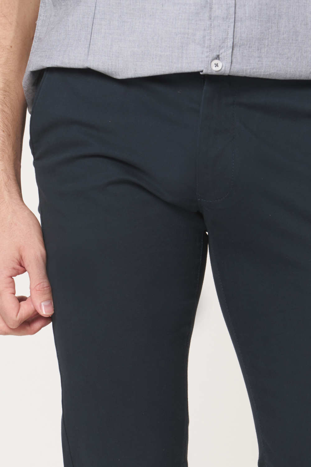 BASICS TAPERED FIT STRETCH TROUSER