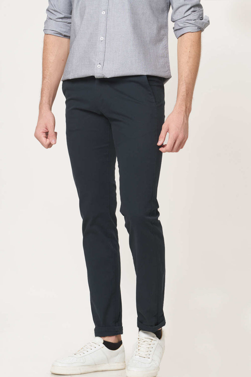 BASICS TAPERED FIT STRETCH TROUSER