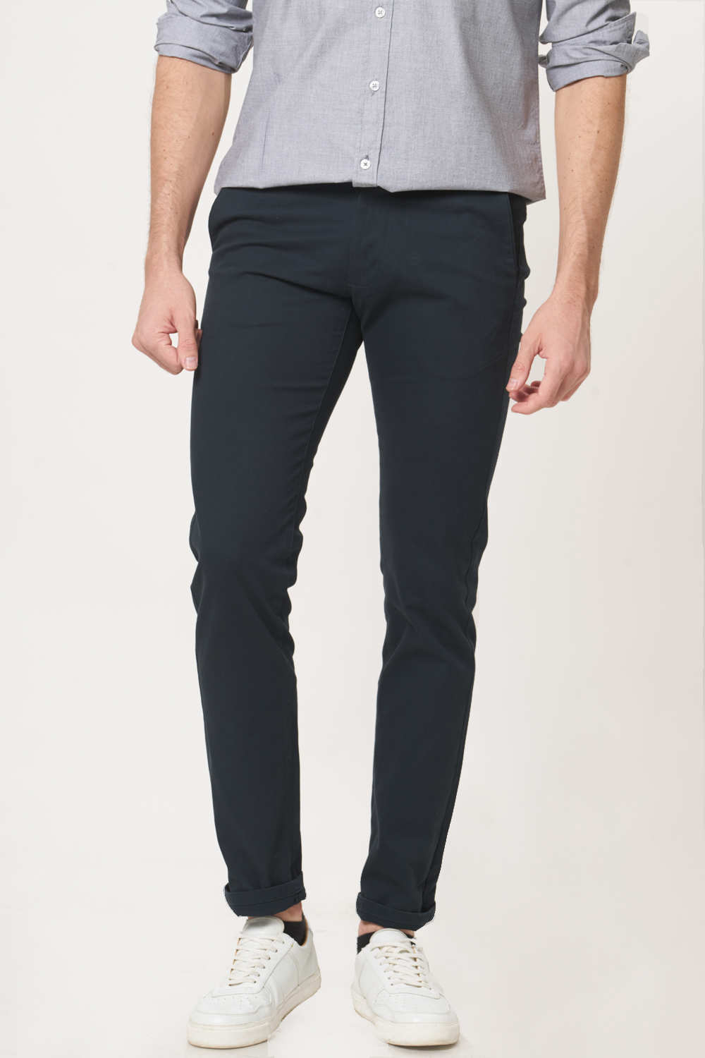 BASICS TAPERED FIT STRETCH TROUSER