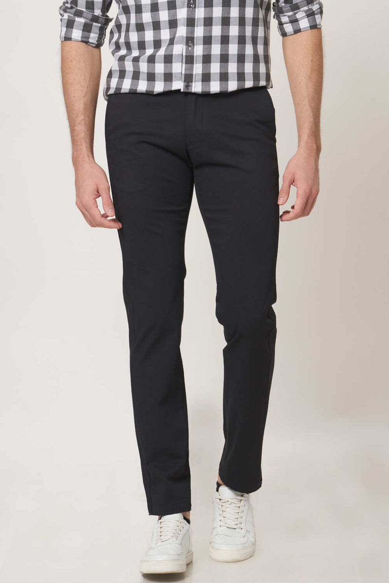 BASICS TAPERED FIT STRETCH TROUSER