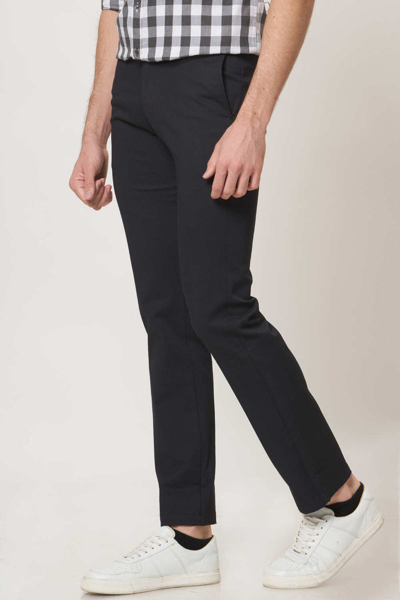 BASICS TAPERED FIT STRETCH TROUSER