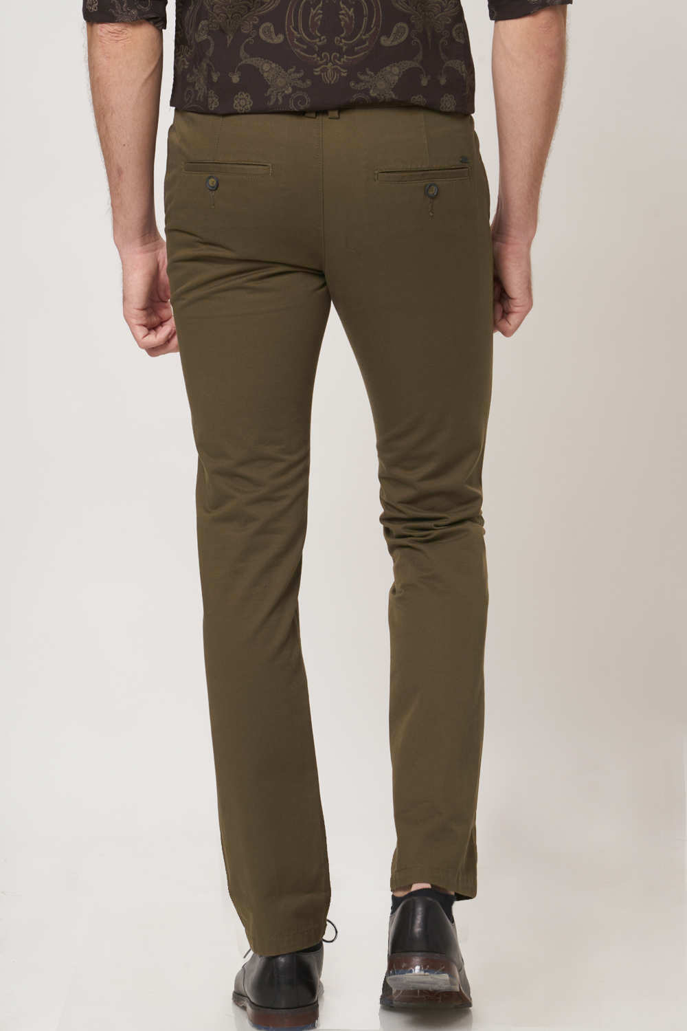 BASICS SLIM FIT COTTON TROUSER